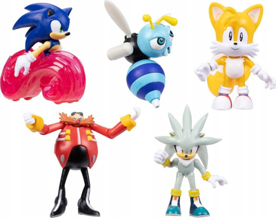 Lojë me figurina Sonic the Hedgehog Jakks Wave 14, set me 12 copa, 2.5\", shumëngjyrësh