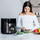 Fritezë Black+Decker BXAF6500E, kapacitet familjar, temperaturë e rregullueshme, e bardhë