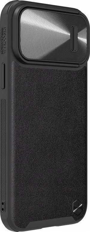 Kapak telefoni Nillkin CamShield Leather Case S për iPhone 13 Pro Max, me mbrojtje kamere, material lëkure, i zi