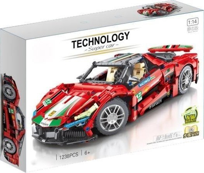 Играчка тркачки автомобил HH Полска Автомобил од коцки 212313, 1238 делови, 1:14, многуобоен
