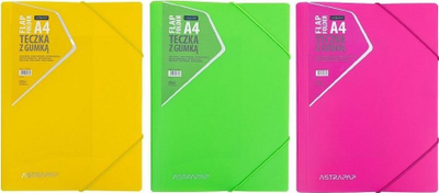 Dosje me llastik Astra PP Neon Mix, 240 x 320mm, shumëngjyrëshe