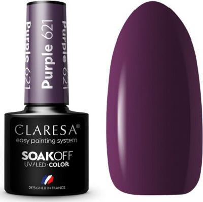 Llak xheli hibrid Claresa Purple 621, 5g, vjollcë e errët