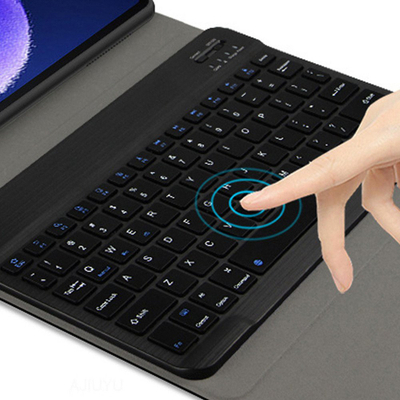 Këllëf me tastierë Bluetooth për tablet Lenovo Tab P12 TB-370, lëkurë ekologjike, i zi
