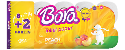 Letër tualeti Bora, pjeshkë 10 - 100% celuloze