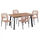 Set Tavolinë 120×80 cm + 4 karrige me litar,"HM11534.02"