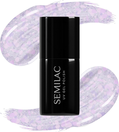 Llak xhel për thonj Semilac Crushed Ice 492 Icy Lavender Bliss, UV LED, 7ml, livandë