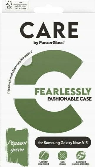 Maskë mbrojtëse PanzerGlass CARE Fashionable për Samsung Galaxy A16, e gjelbër