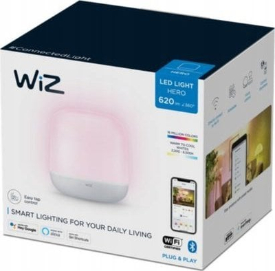 Llambë tavoline WiZ Hero, Smart WiFi, 9W LED, e bardhë