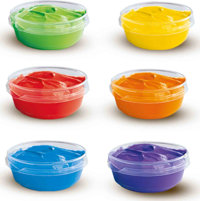 Ngjyra gishti SES Creative Fingerpaint, set me 6 ngjyra, 45 ml