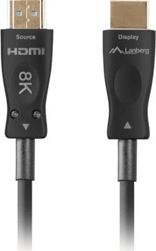 Kabllo HDMI Lanberg CA-HDMI-30FB-0100-BK, 10 m, 48 Gbit/s, e zezë