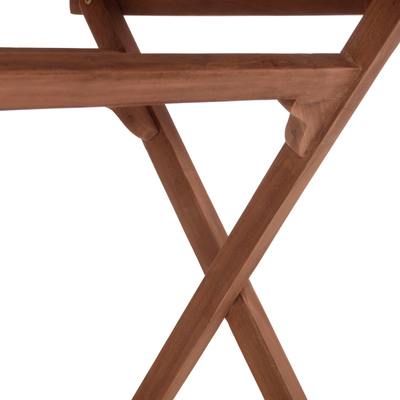 Tavolinë drejtkëndore palosëse ERIS HM18117, dru teak, 120x70x76 cm, ngjyrë natyrale