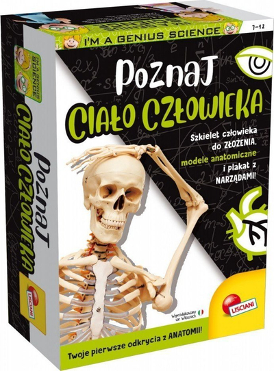 Set edukativ Lisciani Im a Genius Discover the Human Body, anatomia e trupit, për fëmijë 7+