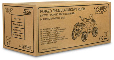 Quad elektrik për fëmijë Caretero Toyz Quad Rush, 24V, rrota EVA, i verdhë