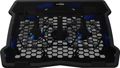 Stendë ftohëse për laptop Canyon NS03, 10"-15.6", 2 ventilatorë, e zezë