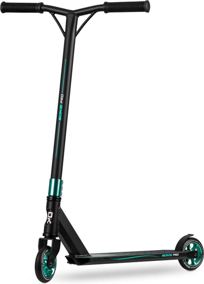 Тротинет фристил Soke Pro, тркала 110 mm, лежишта ABEC-9, црн со зелено