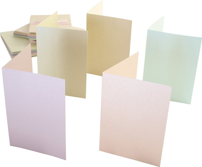 Set kartolina edhe zarfe Docrafts Anita's Pearlescent, A6, 50 copë, pastel