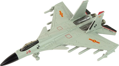 Avion lodër luftarak Leantoys J-15, me mekanizëm me fërkim, shkallë 1:72, gri