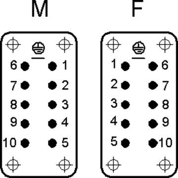 Insert lidhës mashkullor LAPP EPIC H-A 10 SS, 10P+PE, 16A 250V