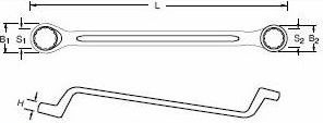Çelës unazor i lakuar Proxxon PR23874, 10 x 11 mm, çelik Cr V