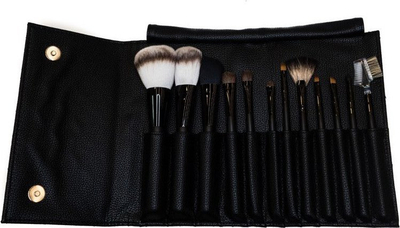Set furçash makeup OSOM PF0082TY-12P, 12 copë, me këllëf, rozë