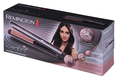 Pjastrer flokësh Remington Keratin Protect S8598, pllaka qeramike, fikje automatike, gri