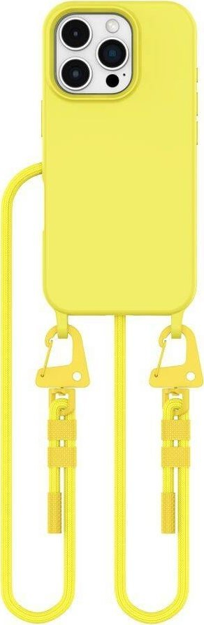 Mbrojtëse telefoni Tech-Protect Magnecklace MagSafe, për iPhone 16 Pro, TPU, e verdhë Canary