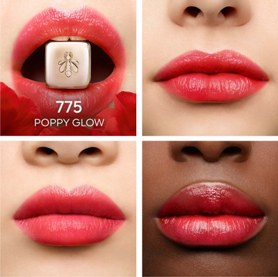 Balsam buzësh Guerlain KissKiss Bee Glow 775 Poppy, me ngjyrë, hidratues