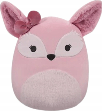 Lodër pelushi Squishmallows Miracle Fox, 14", dhelpër, rozë