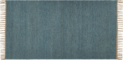 Tapet jute LUNIA, 80 x 150 cm, punim me dorë, blu