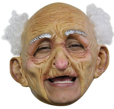 Маска за Ноќта на вештерките Ghoulish Productions Chinless Old Man, латекс, универзална големина, боја на кожа