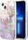 Mbulesë telefoni Guess Flower Liquid Glitter për iPhone 13 mini 5.4", TPU, e fortë, vjollcë