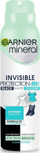 Sprej dezodorant Garnier Mineral Invisible Protection, 48 orë, Clean Cotton, gra, 150ml
