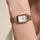 Orë për femra Rosefield The Octagon XS Mesh Rose Gold OWRMR-O59, e artë/rozë