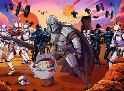 Puzzle Ravensburger Mandalorian, 200 pjesë, shumëngjyrësh