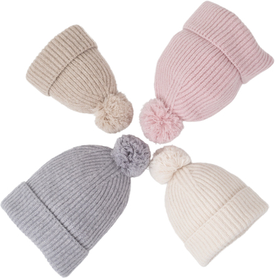 Kapelë për bebe Lodger Folklore Birch, lesh Merino, 3-6 muaj, e bardhë