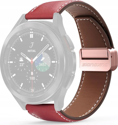 Rrip ore Dux Ducis YA, lëkurë natyrale, për Samsung Galaxy Watch dhe Huawei Watch, kafe