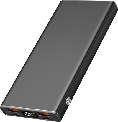 Power bank 2GO алуминиум, 10000mAh, USB C, сива