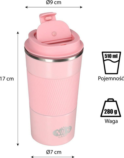 Termos NILS NCC09, gotë izotermike, 510ml, çelik inoks