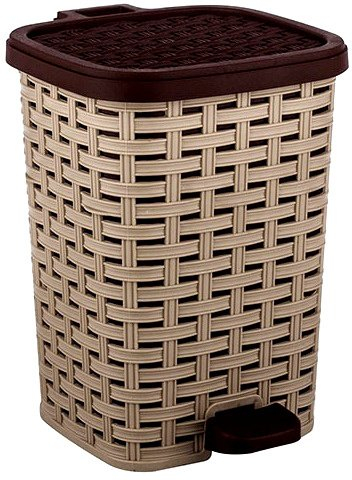 Kosh plehrash Katex Rattan, me pedale, 12L, bezhë