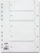 Ndarës fletash Staples (C30280), PP, A4, 1-5, të bardhë