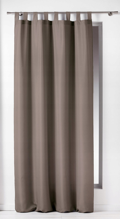 Perde me unaza Essential, 140 x 260 cm, poliester, ngjyrë taupe