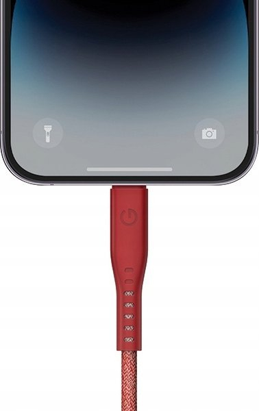 Kabllo karikimi Energea Flow USB C në Lightning, 1.5m, 60W 3A PD, e kuqe