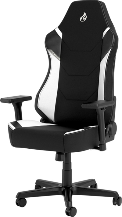 Karrige lojërash Nitro Concepts X1000, ergonomike, deri 135kg, e zezë e bardhë