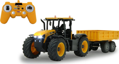 Traktor lodër me telekomandë Jamara JCB Fastrac, 1:24, 2.4 GHz, me rimorkio dhe LED