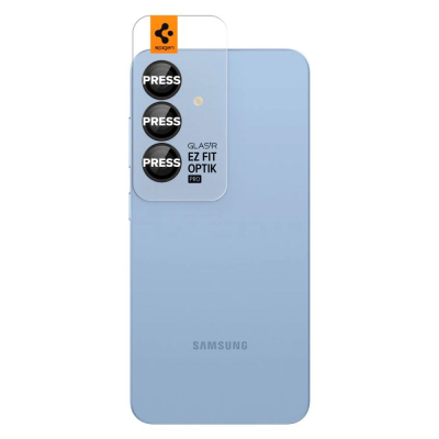 Mbrojtës kamere Spigen Glas TR EZ Fit Optik Pro HD, 2 copë, për Samsung Galaxy S25, i zi
