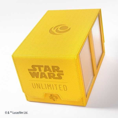 Кутија за карти Gamegenic Star Wars Unlimited Double Deck Pod, за 2 деки, жолта