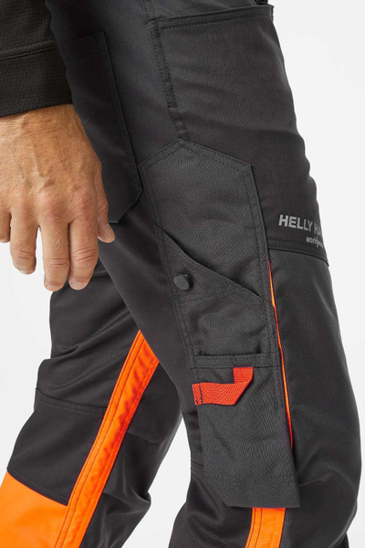 Pantallona pune Helly Hansen Alna 2.0 CL 1, të forta, me shirita reflektues, gri