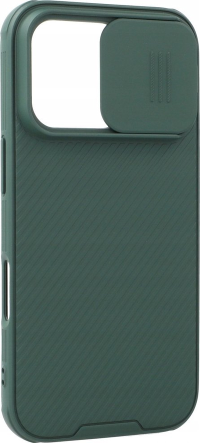 Kllëf telefoni Nillkin CamShield Pro për iPhone 16 Pro, me kapak mbrojtës kamere, jeshile e errët
