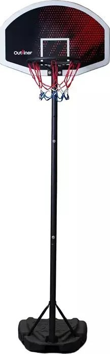 Kosh basketbolli për fëmijë Outliner S881R, lartësi e rregullueshme 175-225 cm, bazë me ujë ose rërë, shumëngjyrësh