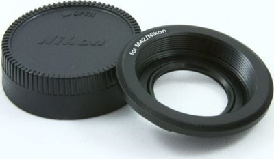 Adapter objektivi JYC Nikon Ai AiS AF në M42 me lentë optike, i zi
